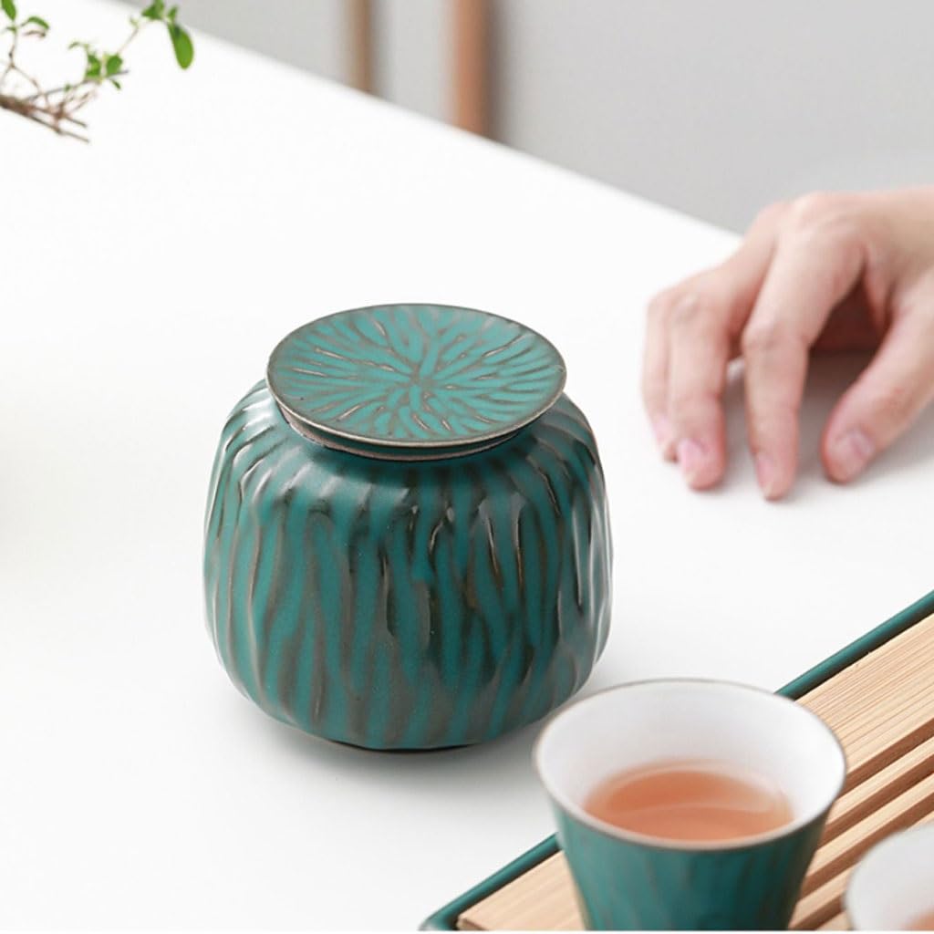 Ceramic Tea Box Retro Ceramic Chiński Styl Herbaty Puszka Do Przechowywania Herbaty Mały Wykwintny Herbata Herbata Tin Przechowywanie Herbaty Can Czarna Herbata Zielona Herbata Herbata Tin
