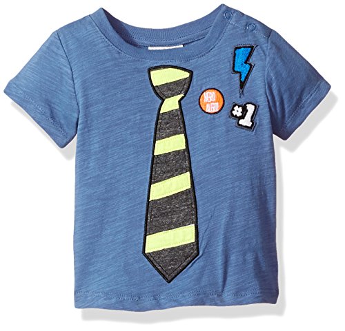 Rosie Pope Baby Boys Applique Tie Tee, Blue, 0-3 Months