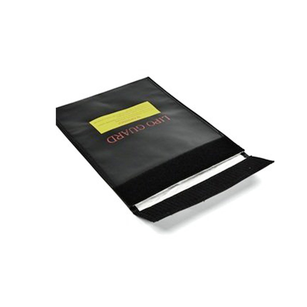 Mallofusa Small LiPo Battery Guard Sleeve/Bag Fireproof Safe Safety Charge Charging Pouch Case for Charge & Storage Black