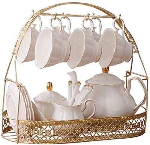 Inicio de té simple conjunto de 16 piezas del accesorio de oro de la tarde Té Vaso Juego de café de porcelana vidriada…