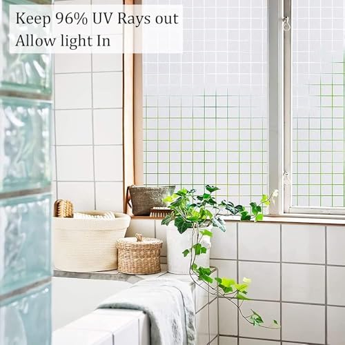 Image of SUNBIRD Window Film Privacy Colorful Window Sticker, Decorative Window Vinyl, Adhesive Home UV Blocking, Heat Insulation Static Cling for Bathroom Office (12 X 48 INCHES, Small Box)
