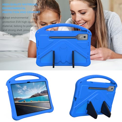 Funda tablet Lenovo Pro 12.7 niños TB-373FU 2025 ligera con correa azul 3