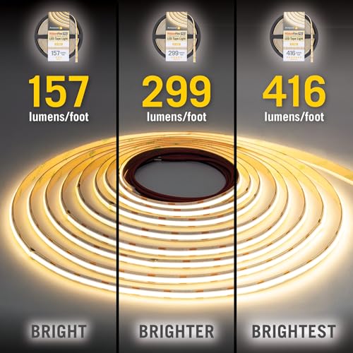 Image of Armacost Lighting RibbonFlex Pro 12V White LED COB Strip Light Tape, 299 Lumens /Ft, 4000K, 10M (32.8 ft) 176350