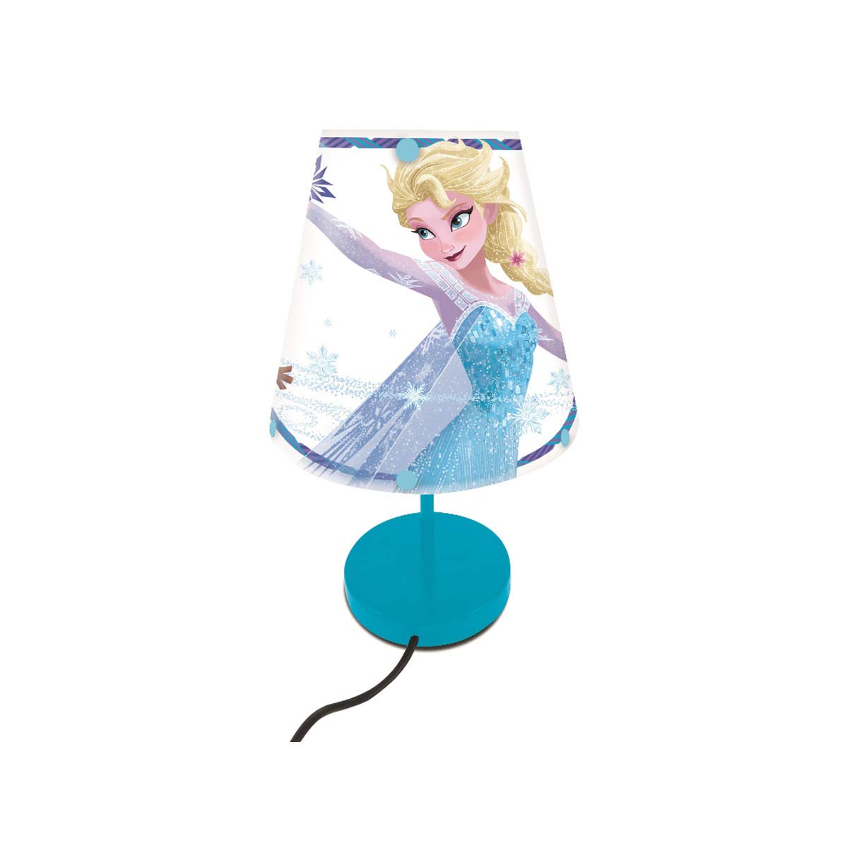 Lexibook Lampe de Chevet Frozen, Lumière Douce avec Abat-Jour Chambre Enfants, Décoration Lumineuse Couleur Ados Frozen Super-Héros - LTP010FZ