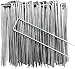 · Petgrow · 6 Inch Garden Stakes Galvanized Landscape Staples,U-Type Turf Staples for Artificial Grass, Pin Stakes for Securing Fences Weed Barrier, Outdoor Wires Cords Tents Tarps,100 Pack
