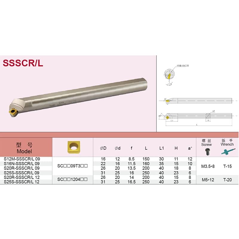 Herramienta para Torno Metal S12M SSSCL09 Izquierda miniatura 6
