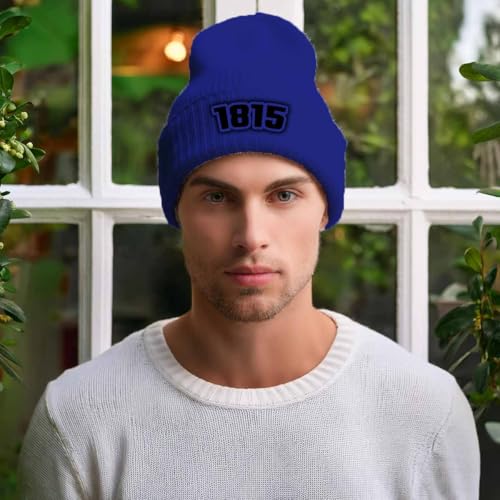 Bonnet bleu roi 1815 Year Cuffed Beanie chaud et extensible - 3