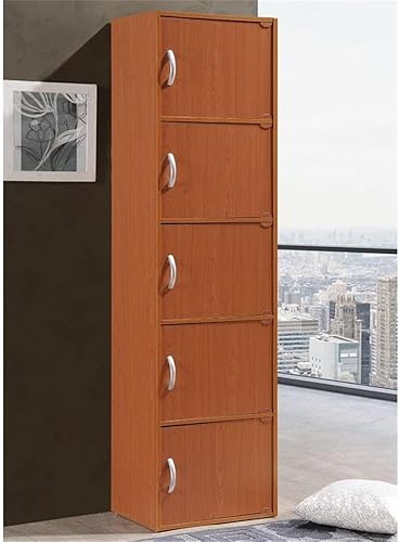 Miniatura 7 de Pemberly Row Librería de 5 estantes y 5 puertas en haya