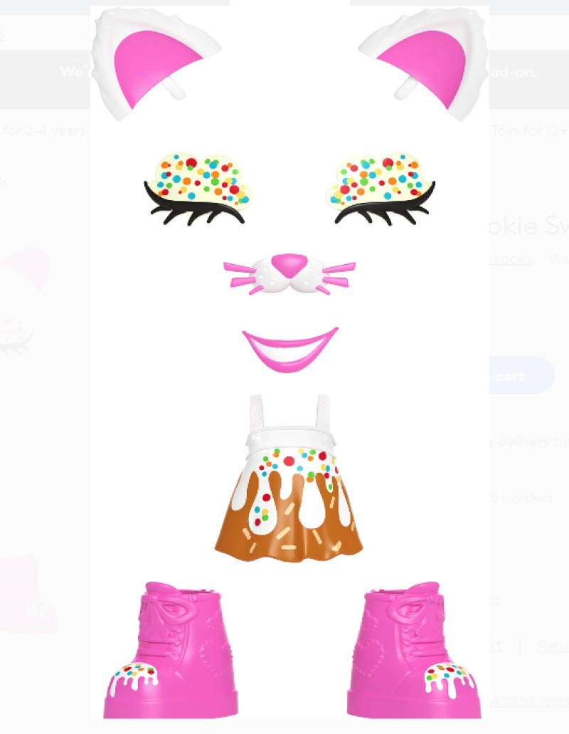 Mattel Lotta Looks Sprinkle Kitty Accessory Mood Pack with 9 Plug/Play Pieces by Cookie Swirl