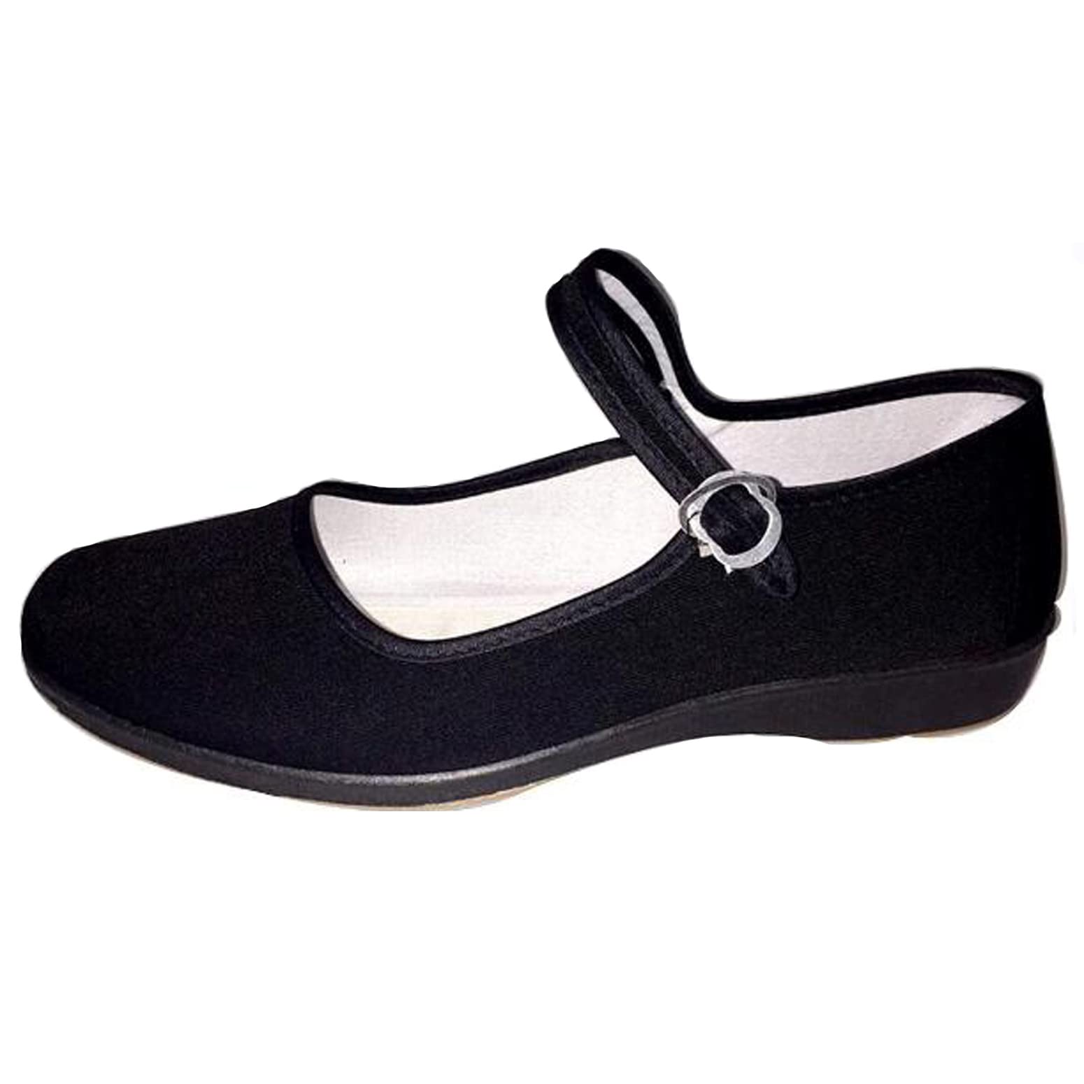 LGYKUMEG Scarpe Da Donna Nere, Scarpe Da Donna In Velluto, Scarpe Tradizionali Aperte Con Tacchi A Strappo, Scarpe Cinesi Ballerine Scarpe - 10