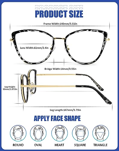 Image of Blue Light Glasses, Stylish Anti Blue Light Blocking Glasses for Computer Reading, Gaming, TV, Phones