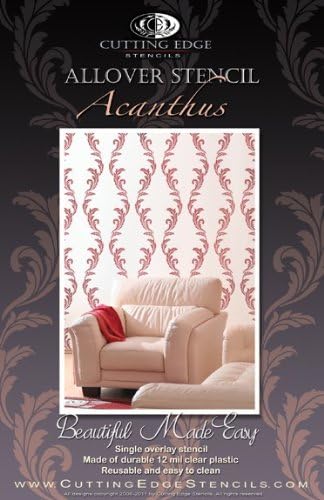 Allover Stencil Acanthus - Reusable Stencils for Walls Instead of Wallpaper