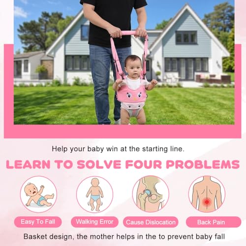 Image of SNOWIE SOFT Baby Walking Support Harness for Toddlers, Adjustable Infant Walking Training Helper with Padded Chest & Shoulder Straps, Anti-Fall Walking Assistant Harness for 8-24 Months Baby