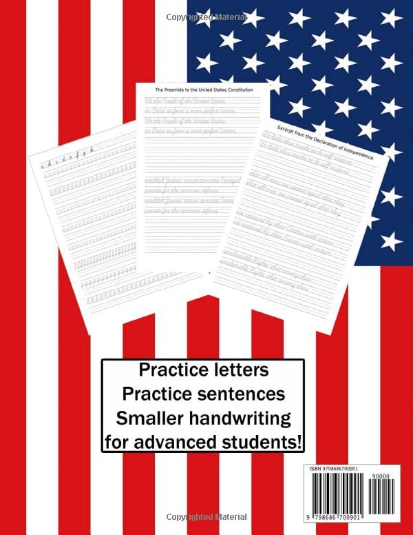 Advanced Cursive Handwriting Practice: for Teens & Adults All American Edition - Image 2