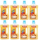 8x1000ml Flash All Purpose Floor Cleaner for Wood Floors – Multi Surface Cleaning Liquid with Orange Peel Oil – pH Safe Wood Floor Cleaner for Shine & Protection