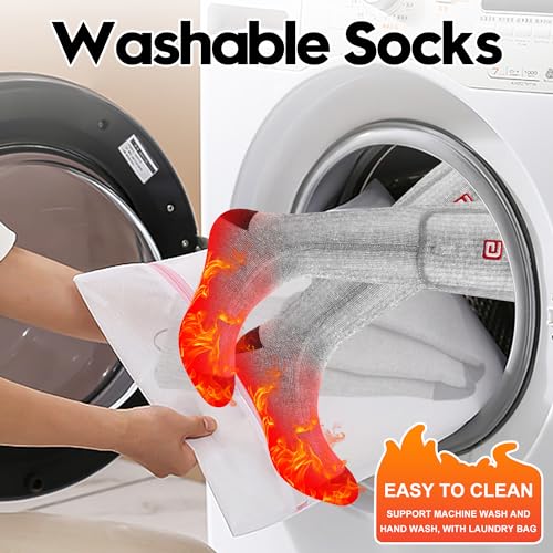 Autocastle-Electric-Battery-Heated-Socks-Rechargeable-Battery-Powered-Heating-Sox-Cold-Weather-Heat-Socks-for-Men-Women-Outdoor-Ride-Camp-Hike-Warm-Winter-Socks-Motorcycle-Ski-Thermo-Foot-Warmer-Socks