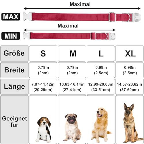 Tie KTWSUEF Hundehalsband Fliege Samtige, Fliege für Hunde, Komfortable Haltbarkeit Halsband Hund, Abnehmbares und verstellbares Fliege Hunde Für Hochzeiten, Geburtstage, Festliche