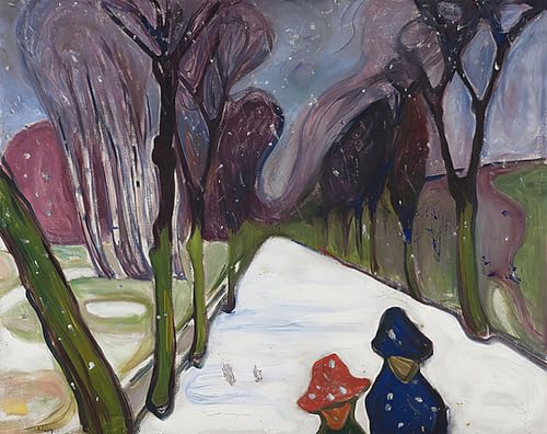 Impression d'art Nouvelle neige dans l'avenue d'Edvard Munch de haute qualité