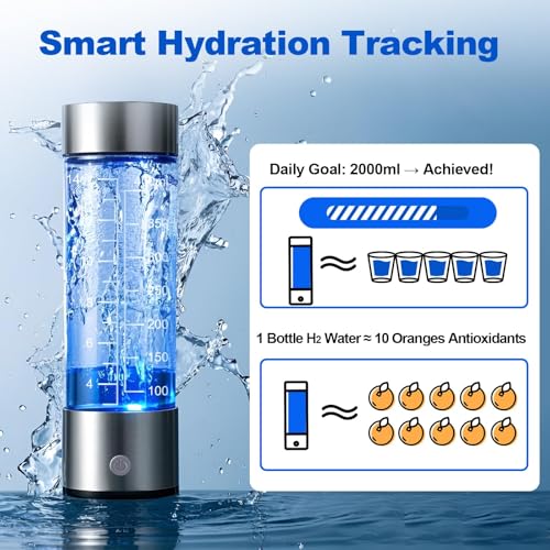 Frillize Hydrogen Water Bottle -420ml, 3-Minute Portable Electrolysis Hydrogen Generator - SPE/PEM Technology, 900-1600ppb, Hydrogen Water Generator, Reduces Fatigue - Image 5