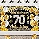 70. Geburtstag Deko Banner Frauen Männer - Schwarz Gold Alles Gute zum 70 Geburtstag Hintergrund Banner, Große Geburtstagsbanner für 70 Jahre Geburtstagsdeko 180 x 110cm