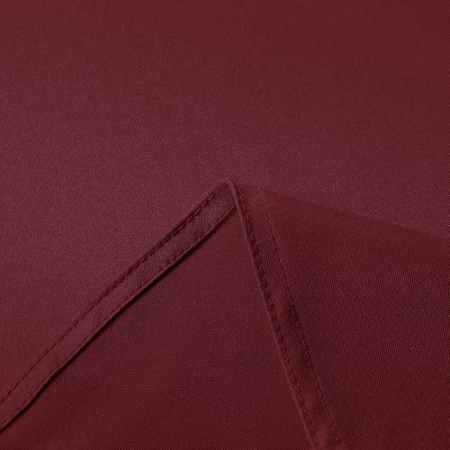 Image of sancua Rectangle Tablecloth - 70 x 120 Inch - Stain and Wrinkle Resistant Washable Polyester Table Cloth, Decorative Fabric Table Cover for Dining Tables, Buffet Parties and Camping, Burgundy