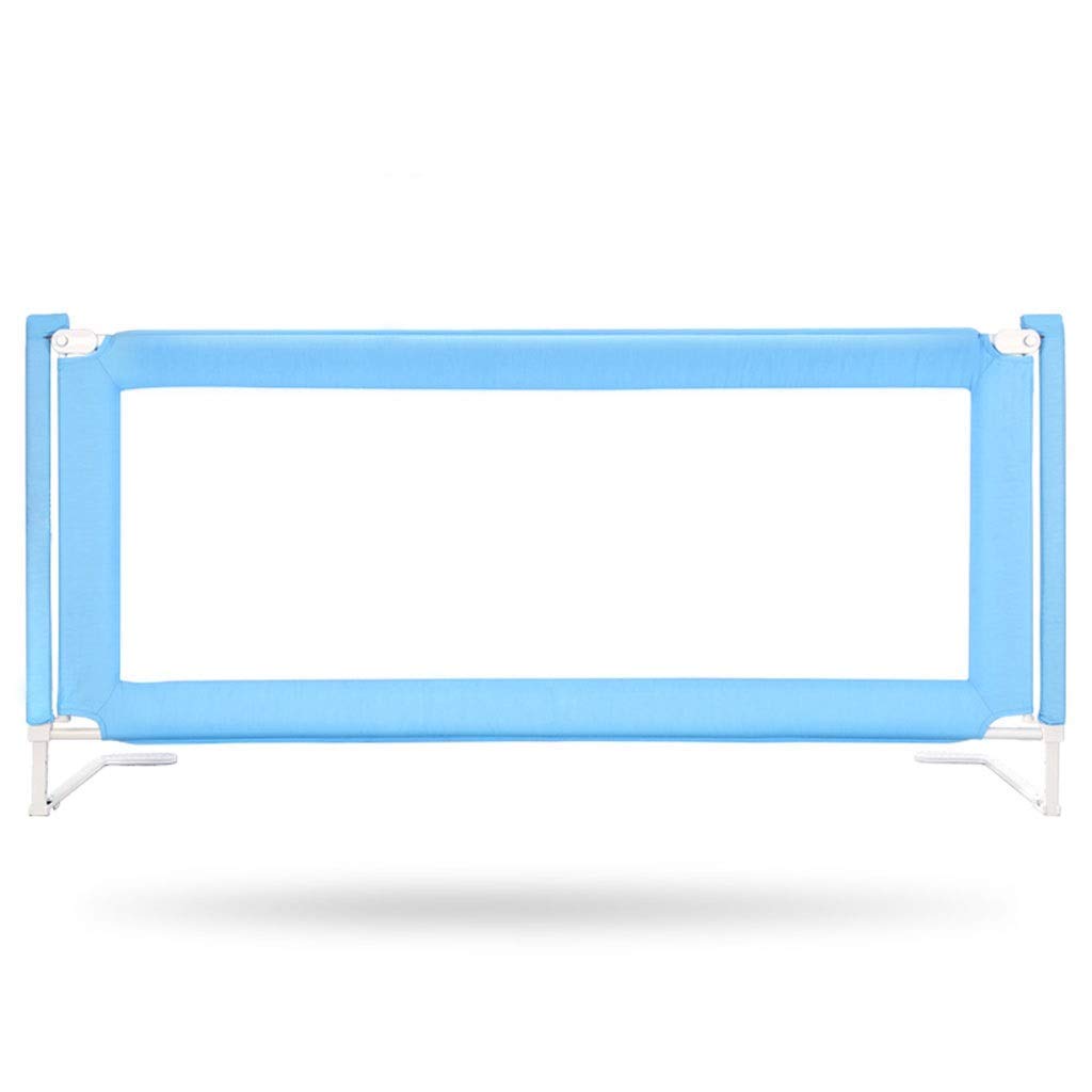 Szyny do łóżek dziecięcych, ochrona przed nietłukącymi się przegrodami przeciw upadkom uniwersalne pionowe ciche podnoszenie (kolor: niebieski-180 cm)