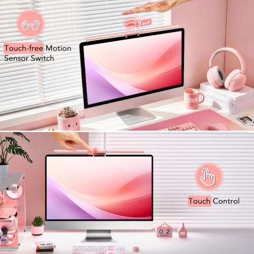 Image of Syrinx Monitor Light Bar for Home Office & Gaming, Eye-Caring Computer Monitor Lamp, No Glare Screen Light, CRI95+, Stepless Brightness & Color Temp Adjustment, USB Powered, for Flat & Curved Monitors