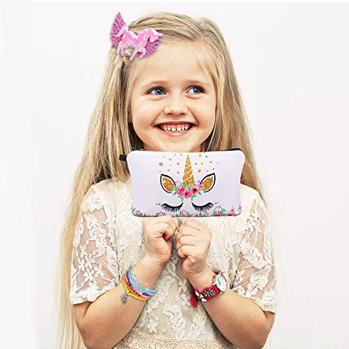 Rhcpfovr Unicorn Gifts For Girls Drawstring Backpack,Makeup Bag,Bracelet,Necklace For Party Favors #TOP5