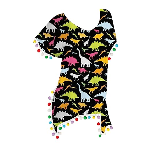 GilRu Damen-Strandoberteil aus Chiffon mit Quaste und kleinem Ball,...