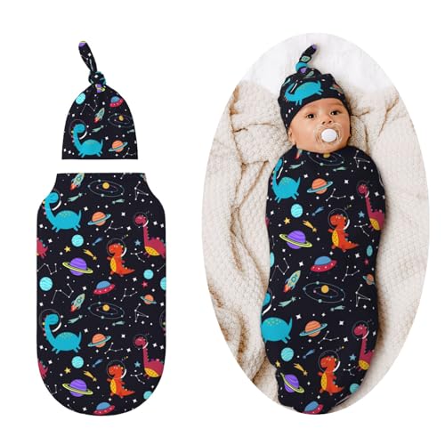 Image of Dinosaur Swaddle Blankets Newborn Receiving Blanket Baby Swaddle Wrap Soft Sleeping Sack for Baby Girls Boys