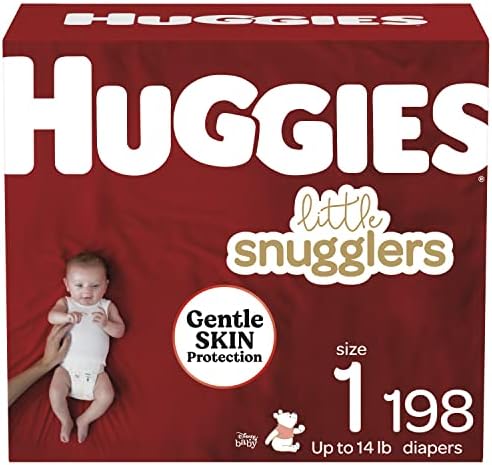 Baby Diapers Size 1, 198 Ct, Huggies Little Snugglers