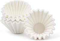 Vista 15 de EUSOAR Filtros de café de una sola porción, 1-2 tazas, paquete de 200 unidades, color blanco, desechables, sin blanquear, filtros de café por goteo