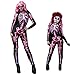 Produktbild wetry Kostüm Skelett Damen Mädchen Overall Karneval Jumpsuit Einteiler Totenkopf Halloween Weihnachten