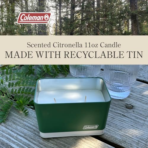 Coleman Citronella Candle 11oz – Outdoor Candle in Retro Cooler Tin – Long-Lasting Decorative Candle for Patio, Camping, Backyard, BBQ & Travel, Green - image 7