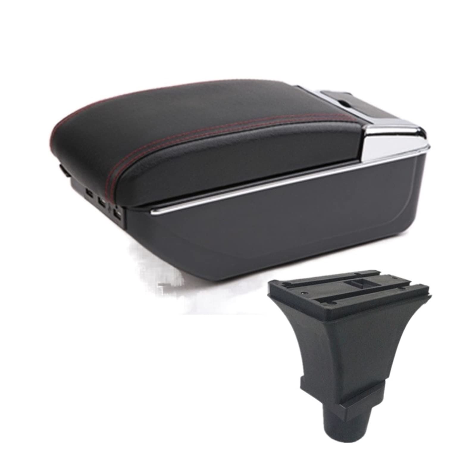 Car Armrest Box For Fiat 500 Armrest Box Central Store Content Storage Box With Cup Holder Ashtray USB Interface(C1 7USB)