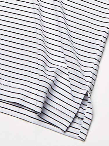 Pga Tour Men's Pga Tour Men’s Stretch Short Sleeve Feeder Stripe Golf Polo Shirt, Moisture-Wicking Performance Shirts For Men (Sizes Small-4X), White, Large #TOP2