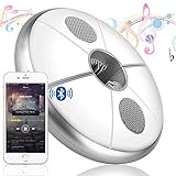 Altavoz paraguas para exteriores: hecho de material ABS, equipado con 48 cuentas de lámpara LED con luces de colores y calidad de sonido estéreo, ¡que le brinda un buen estado de ánimo todos los días!