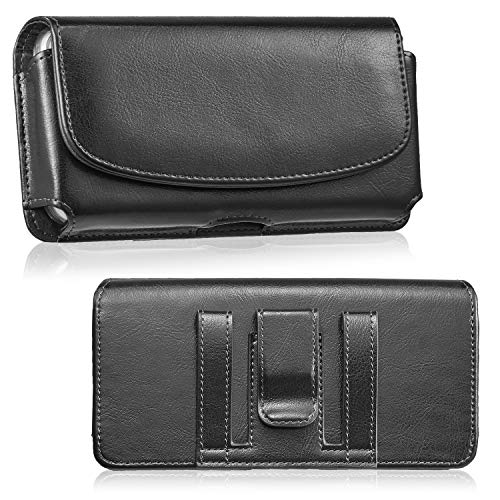 suily - Funda de Piel para iPhone X/XS/8 Plus, Horizontal, Cierre magnético, con trabilla para cinturón para Huawei P20/P30