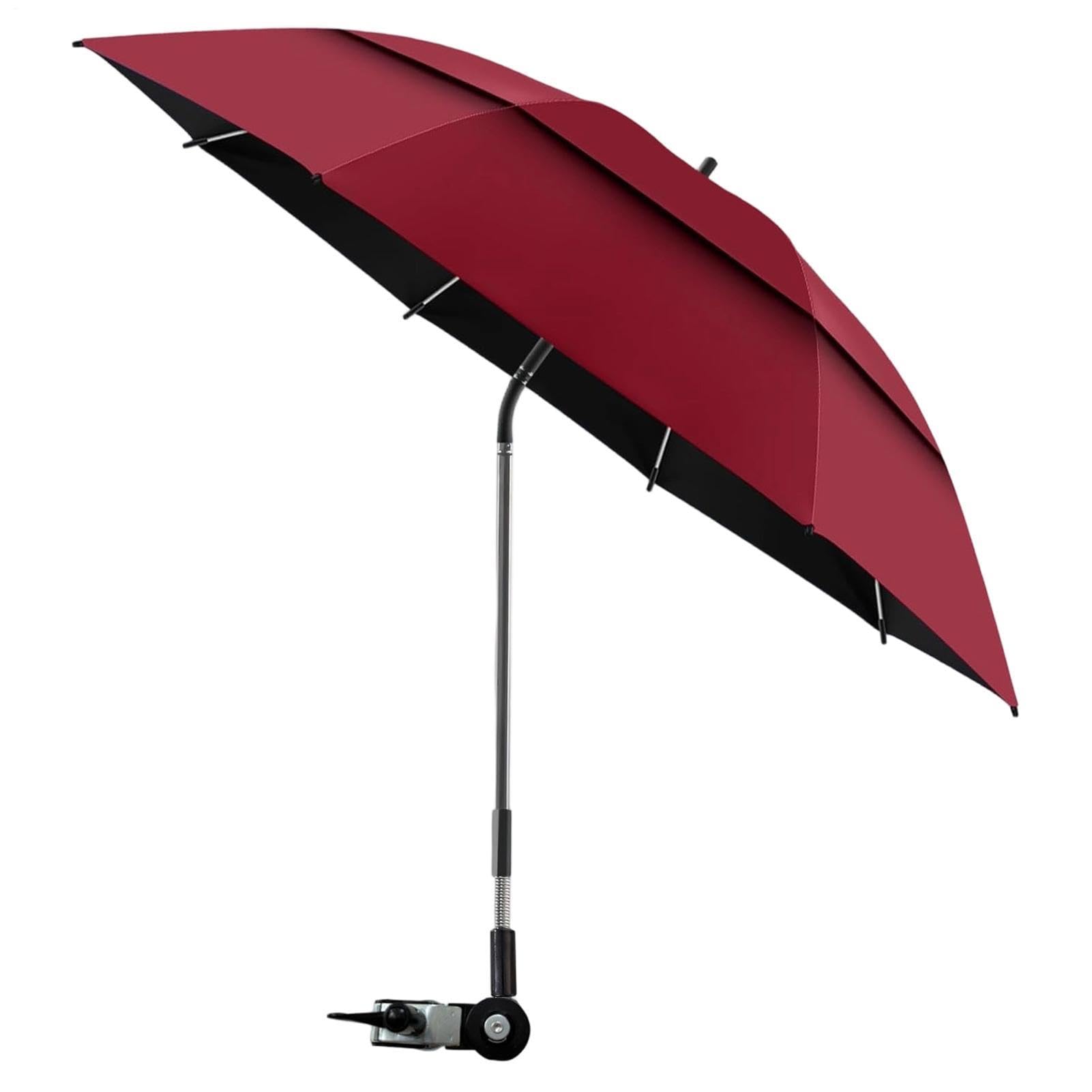 Ombrellone da spiaggia 58,4 cm con clip, doppio baldacchino