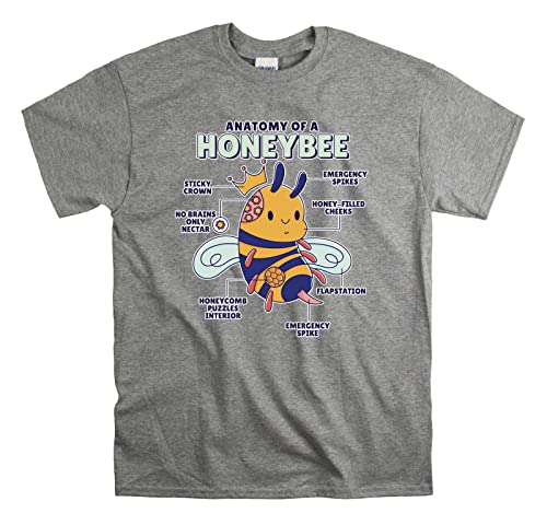 Bild: Anatomy of A Honey Bee Cute Offizielles Herren Damen Unisex Top T-Shirt, Grau - Sport Grey, S f�r 17,28 EUR  bei Amazon