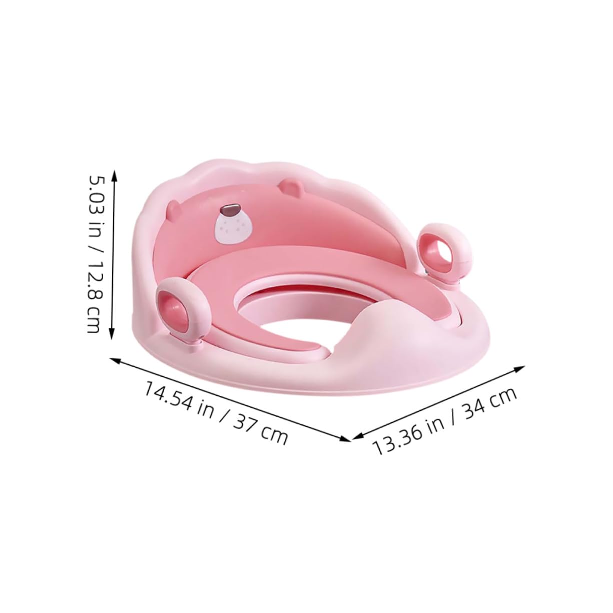 Potty Training Seat with TPE Cushion and Non-Slip Design Removable Ladder for Lion-Themed Pink Toilet Trainer for Boys and Easy-Clean Toilet Seat