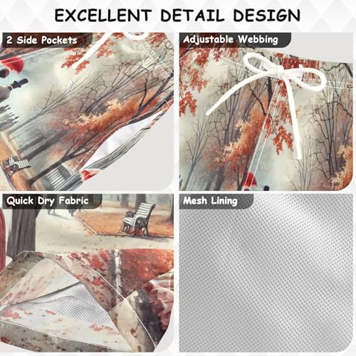 Fall Couples Romantic Boys Swim Trunks Quick Dry Toddler Swimsuit Boy Bathing Suits Board Shorts Swimwear 4T Multi3