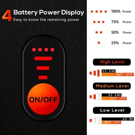 Heated Mittens Gloves for Women Men 7.4V 22.2WH Electric Rechargeable Waterproof Ski Gloves for Winter Work Skiing Snowboarding Hiking Fishing Camping - Image 3