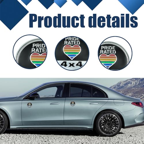 Image of Pirate Badge Rated Car Emblem, 4 x 4 3D Metal Car Badge Decals Stickers Round Emblem Decals, Universal Exterior Decorations Accessories Emblems Badge for Jeep Wrangler Vehicles Truck SUV RV
