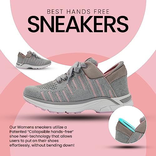 Image of ZEBA Hands Free Slip on Sneakers for Women - Step Up Your Comfort and Style with Perfect Walking Shoes and Fashion Sneakers