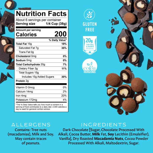 Mauna Loa Premium Hawaiian Chocolate Covered Macadamia Nuts, Dark Chocolate, Cocoa Dusted, 8 Oz Bag (Pack Of 1) #TOP1