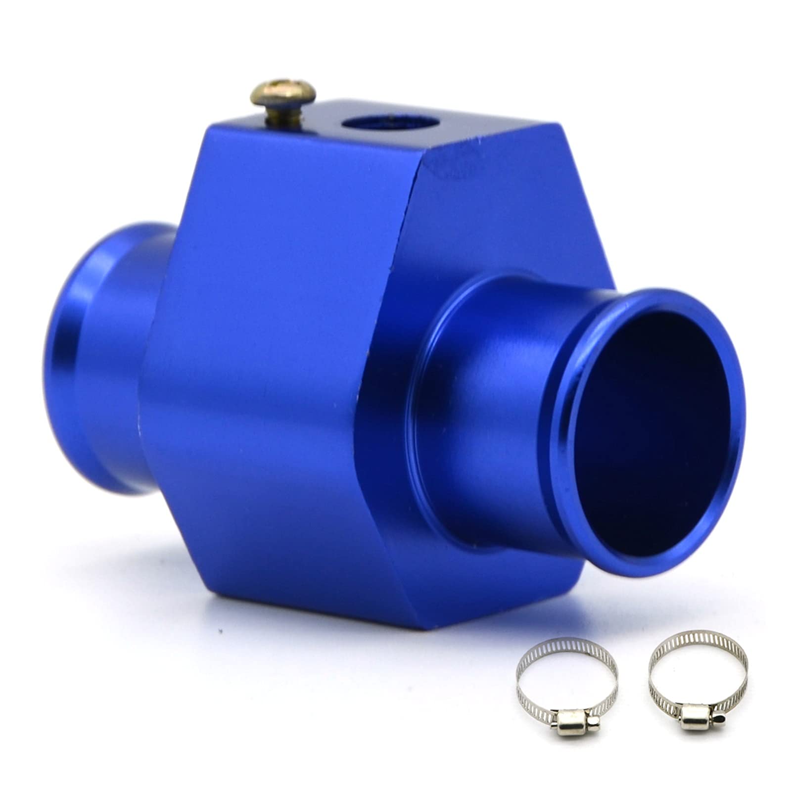 Medidores de presión de combustible de reemplazo automotriz 2.5 '' 60MM Indicador de temperatura del agua LED blanco/rojo analógico para automóvil 20-120 ℃ Con adaptador de sensor de tubería de ju