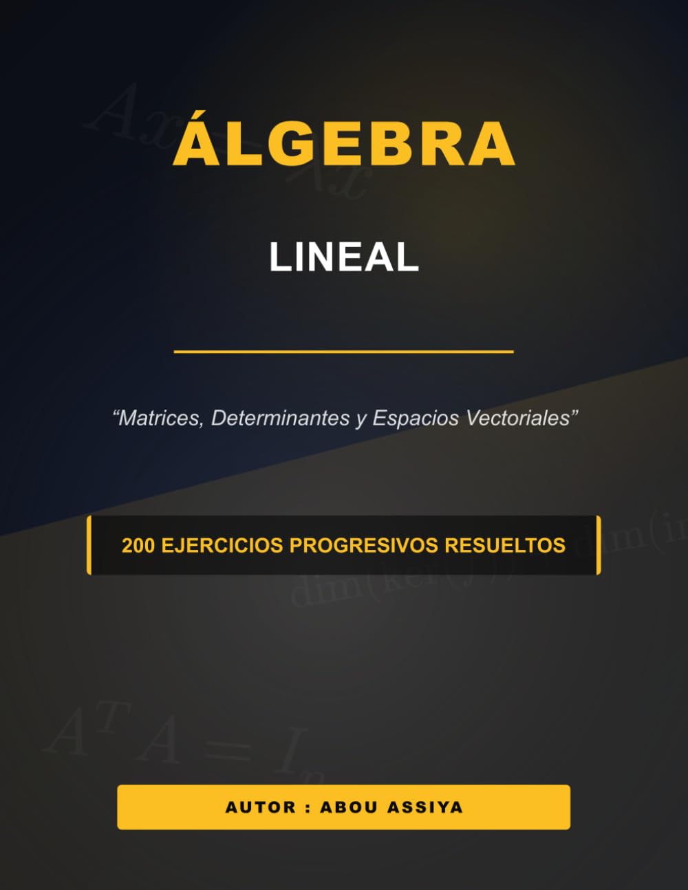 Álgebra Lineal: Matrices, Determinantes y Espacios Vectoriales - 200 ejercicios progresivos resueltos
