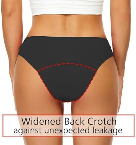 Period Swimwear Bottoms Menstrual Leakproof Bikini Bottoms High Waisted Bathing Suit Bottoms for Girls, Women (UAE/KSA, Alpha, S, Regular, Regular, black)