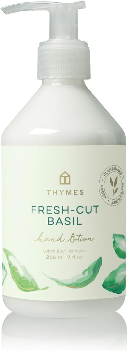 Moisturizing Hand Lotion for Dry Skin - Moisturizer for Beauty and Personal Care - Luxury Hand Lotion for Women & Men with Shea Butter & Aloe Vera (Fresh-Cut Basil, 9 fl oz)